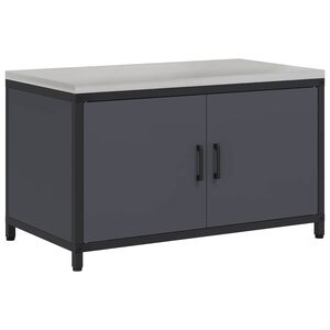 vidaXL Kj&oslash;kkenlagringsskap HATTEM Antrasitt 90 x 50 x 53 cm St&aring;l