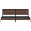 vidaXL Sengeramme i metall uten madrass brun eik 193x203 cm