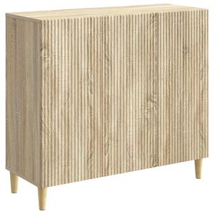 vidaXL Serviesskap Sonoma eik 89 x 34,5 x 80 cm Konstruert tre