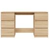 vidaXL Skrivebord sonoma eik 140x50x77 cm konstruert tre