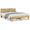 vidaXL Sengeramme med sengegavl uten madrass 140x190 cm Heltre Eik