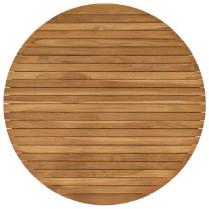 vidaXL Bordplate &Oslash; 90 x 3,5 Rund Massivt Teaktre Naturlig