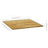 vidaXL Bordplate heltre eik firkantet 23 mm 70x70 cm