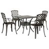vidaXL Hagespisegruppe 5 deler bronse st&oslash;pt aluminium
