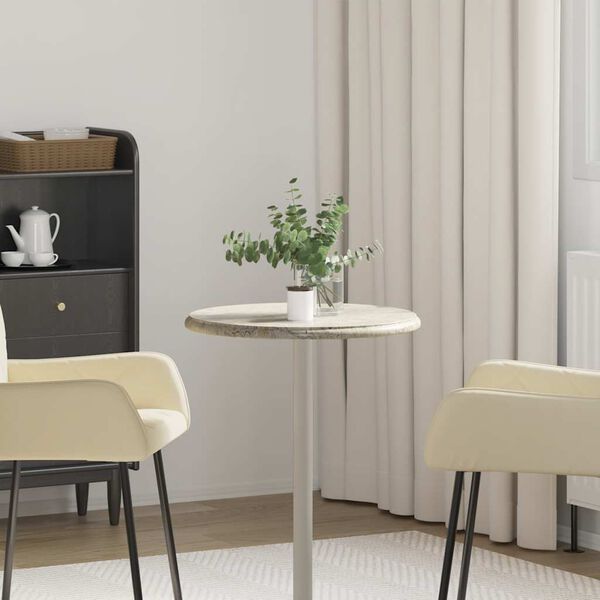 vidaXL Bordplate gr&aring; &Oslash;50x2,5 cm marmor