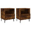 vidaXL Nattbord 2 stk r&oslash;kt eik 40x35x47,5 cm konstruert tre