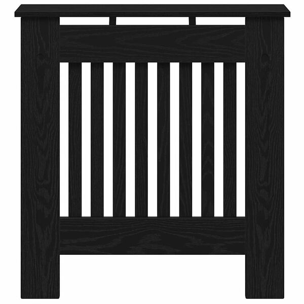 vidaXL Radiator Deksel Svart Eik 78 x 19 x 81,5 cm Konstruert tre