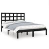 vidaXL Sengeramme svart heltre 140x190 cm