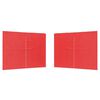 vidaXL Party Telt Sidevegg 2 pcs R&oslash;d 300 x 195 cm PE og st&aring;l