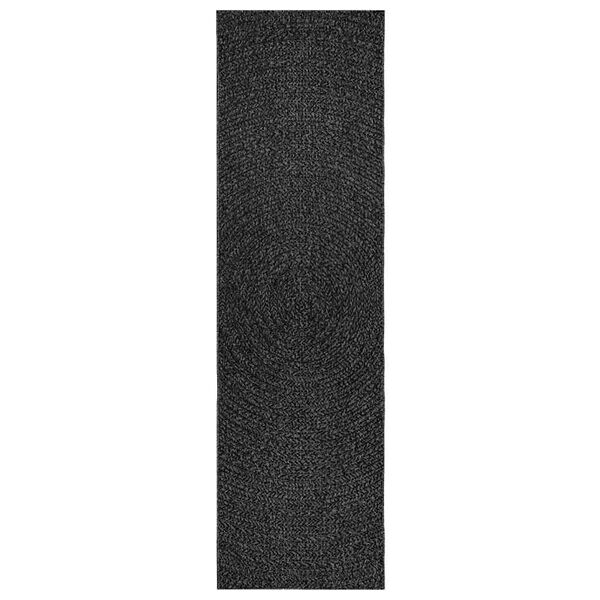 vidaXL Teppe ZIZUR antrasitt 80x250cm jute-utseende innendørs&utendørs