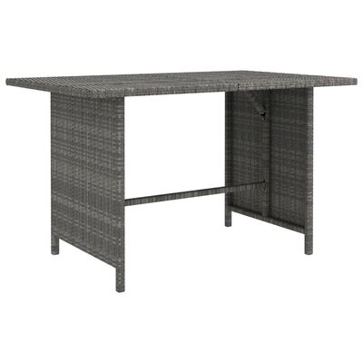 vidaXL Hagebord grå 110x70x65 cm polyrotting