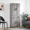 vidaXL Highboard gr&aring; sonoma 69,5x34x180 cm konstruert tre