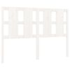 vidaXL Sengegavl hvit 140,5x4x100 cm heltre furu