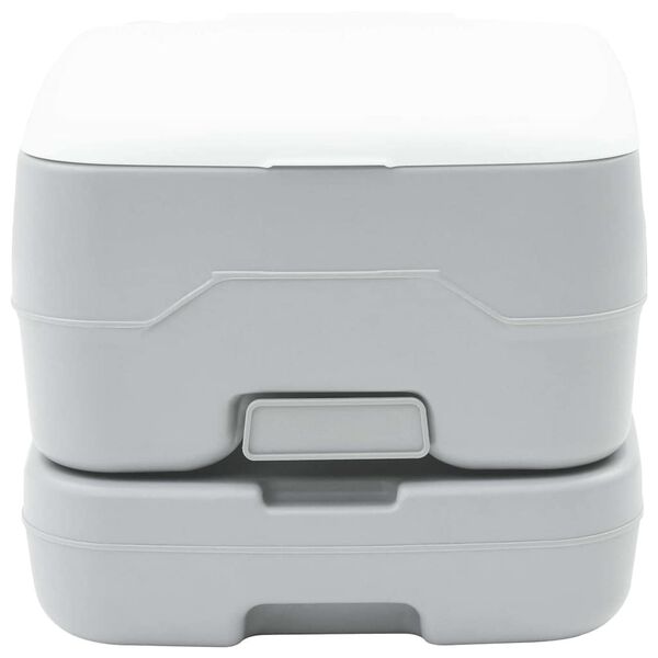 vidaXL Camping toalett Grå og hvit 41,5 x 36,5 x 30 cm Polyethylen