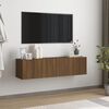 vidaXL TV-benk brun eik 120x30x30 cm konstruert tre