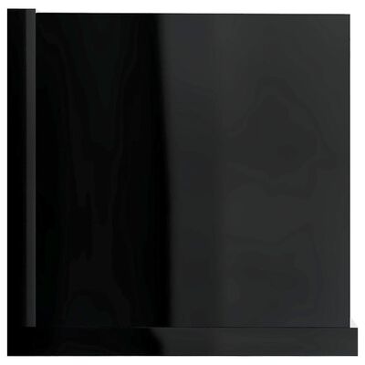 vidaXL Veggmontert CD-hylle høyglans svart 100x18x18 cm sponplate