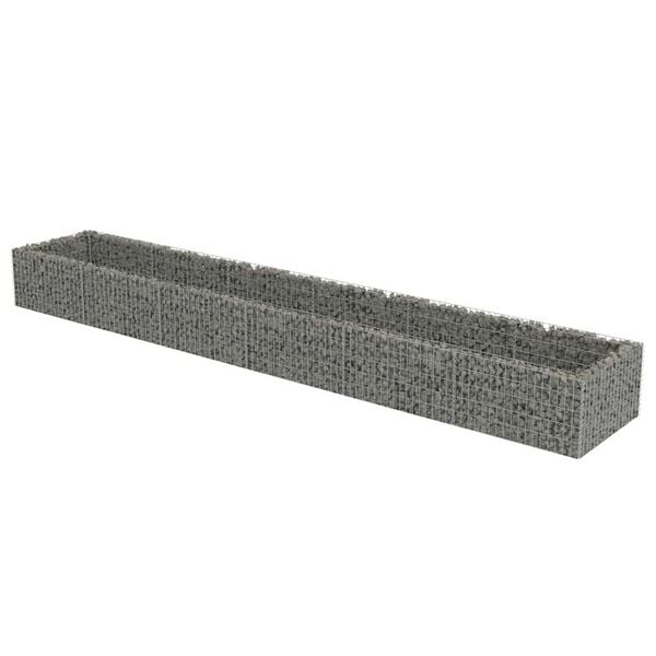 vidaXL Gabion h&oslash;ybed galvanisert st&aring;l 540x90x50 cm