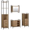 vidaXL Baderomsskapsett 4 stk. Artisan eik 40 x 36 x 200,5 cm