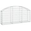 vidaXL Gabionkurv buet 150x30x60/80 cm galvanisert jern