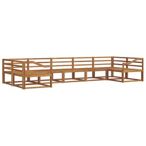 vidaXL Utend&oslash;rs sofa-sett 7 pcs Naturlig Solid akasietre