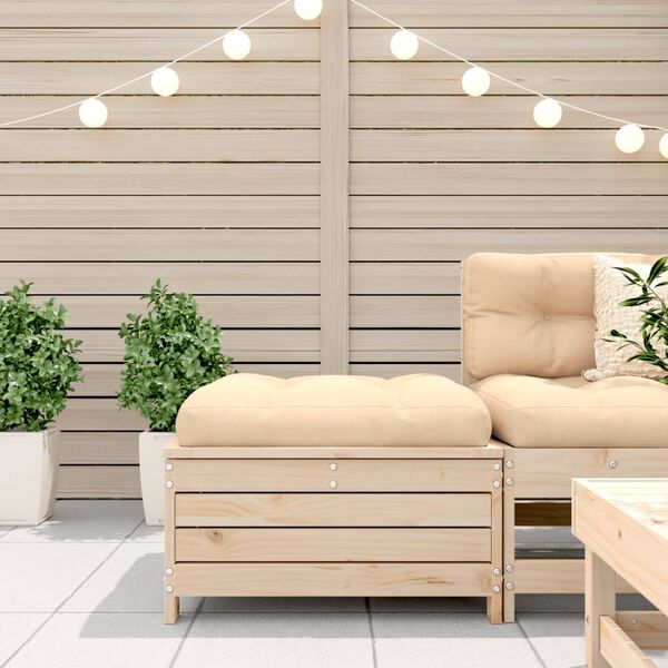 vidaXL Hagefotskammel 62x63,5x32 cm heltre furu