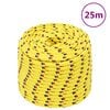 vidaXL B&aring;ttau gul 12 mm 25 m polypropylen