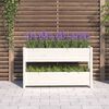 vidaXL Plantekasse hvit 112x25x66 cm heltre furu