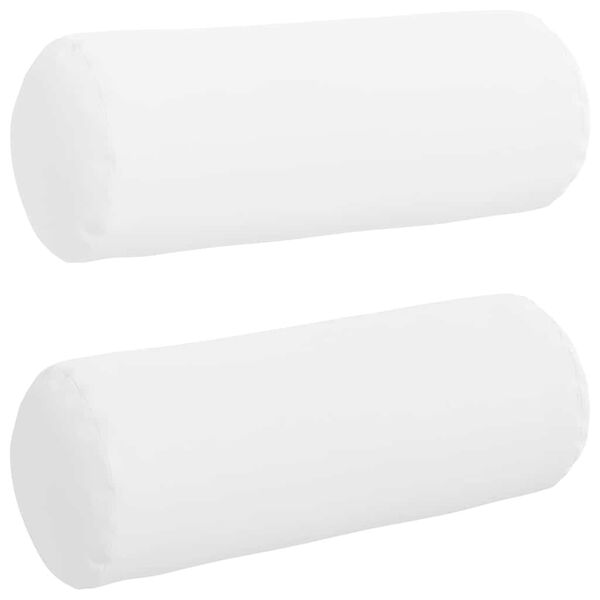 vidaXL Bolster puter 2 pcs Hvit Ø 25 x 70 cm stoff
