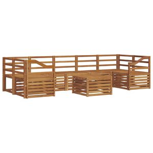 vidaXL Utend&oslash;rs sofa-sett 8 stk. Naturlig Solid akasietre