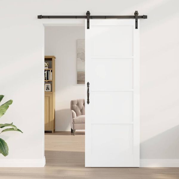 vidaXL Skyved&oslash;r Hvit 78 x 211 cm Massiv furu