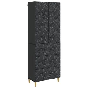 vidaXL Skapsett 2 pcs Svart 66 x 34,5 x 90 cm Konstruert tre