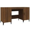 vidaXL Skrivebord brun eik 140x50x75 cm konstruert tre