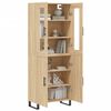 vidaXL Highboard sonoma eik 69,5x34x180 cm konstruert tre