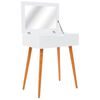 vidaXL Sminkebord med speil MDF 60x40x75 cm