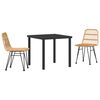 vidaXL Hage Spisegruppe 5 pcs Brun Pulverlakkert st&aring;l