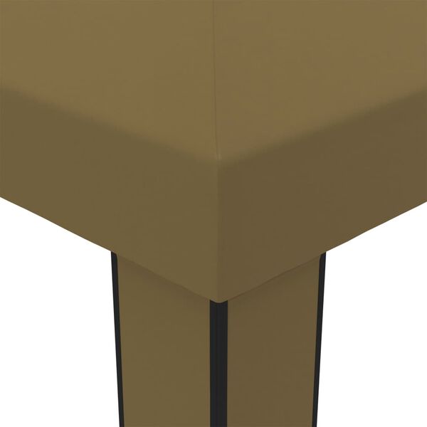 vidaXL Paviljong med dobbelt tak 3x6 m gråbrun 180 g/m²