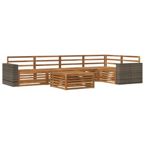 vidaXL Utend&oslash;rs sofa-sett 6 pcs Naturlig 79 x 79 x 37 cm