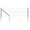 vidaXL Euro-gjerde med pigger 10 x 0,8 m PVC-belagt st&aring;l Gr&oslash;nn Mesh