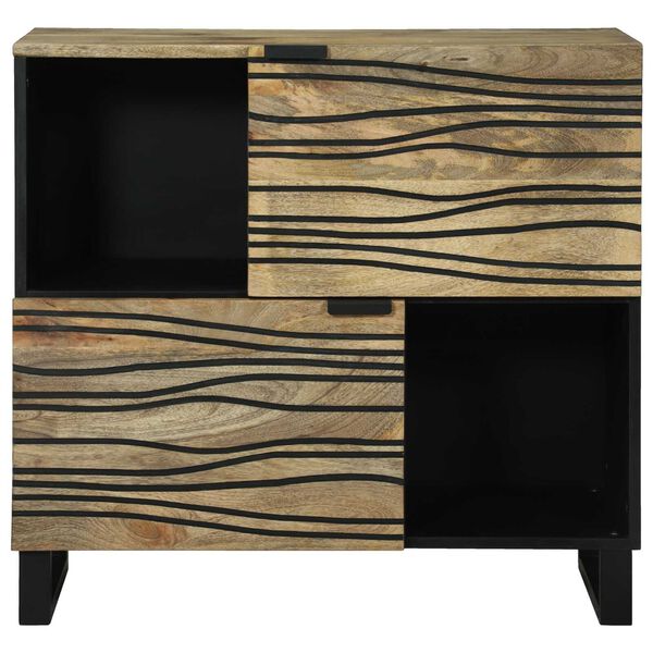 vidaXL Sideboard Brun 80 x 33 x 75 cm heltre mango