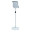 vidaXL Pedestal plakatstativ s&oslash;lv 33 x 33 x 123 cm PVC og st&aring;l