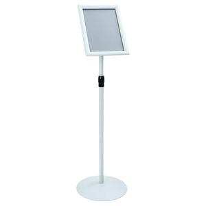vidaXL Pedestal plakatstativ s&oslash;lv 33 x 33 x 123 cm PVC og st&aring;l