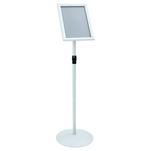 vidaXL Pedestal plakatstativ s&oslash;lv 33 x 33 x 123 cm PVC og st&aring;l