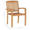 vidaXL Stablebare hagestoler 6 stk heltre teak
