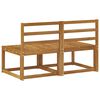 vidaXL 2 Stk Ute Midt Sofa Solid akasietre Naturlig 118 x 63 x 73 cm