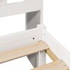 vidaXL Seng med bokhylle uten madrass hvit 75x190 cm heltre furu
