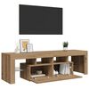 vidaXL TV-benk med LED-lys artisan eik 140x36,5x40 cm konstruert tre