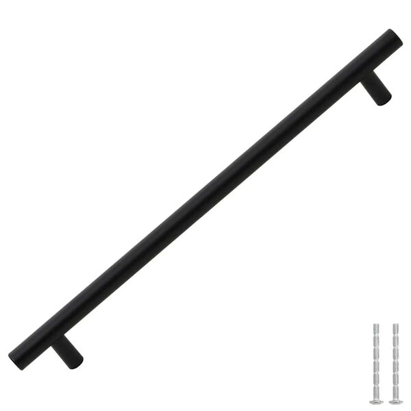 vidaXL Skaphåndtak 5 stk svart 224 mm rustfritt stål