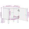 vidaXL Nattbord 2 stk 40x33x46 cm heltre mango