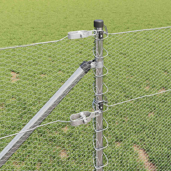 vidaXL Gjerdep&aring;le s&oslash;lv 100 x 0,6 m (13 mm nett) St&aring;l