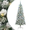 vidaXL Kunstig sammensatt juletre 300 LED-lys Gr&oslash;nn og hvit 210 cm